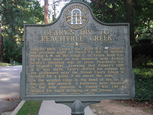 Geary's Div. to Peachtree Creek
