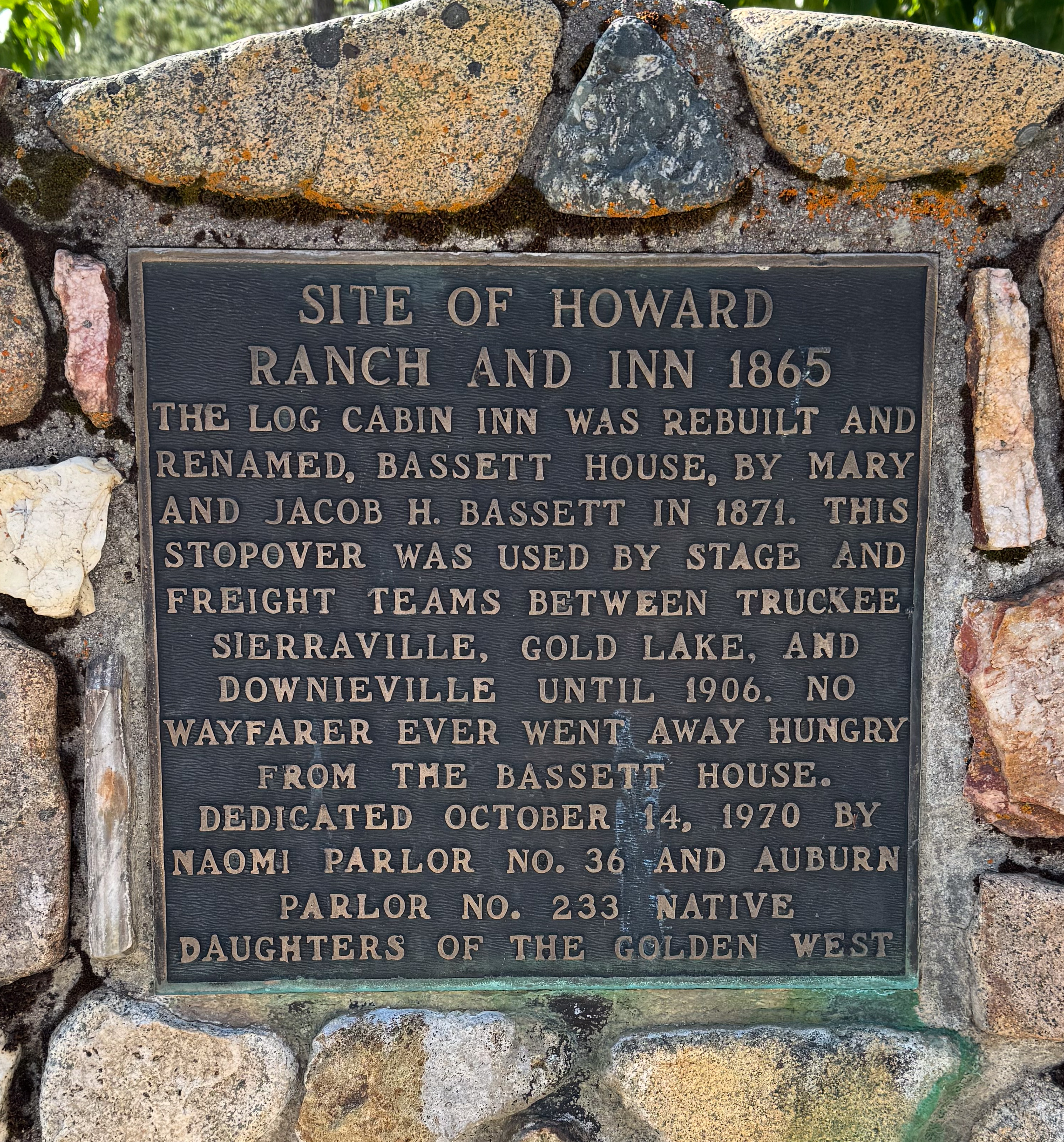 Site of Howard Ranch and Inn 1865
