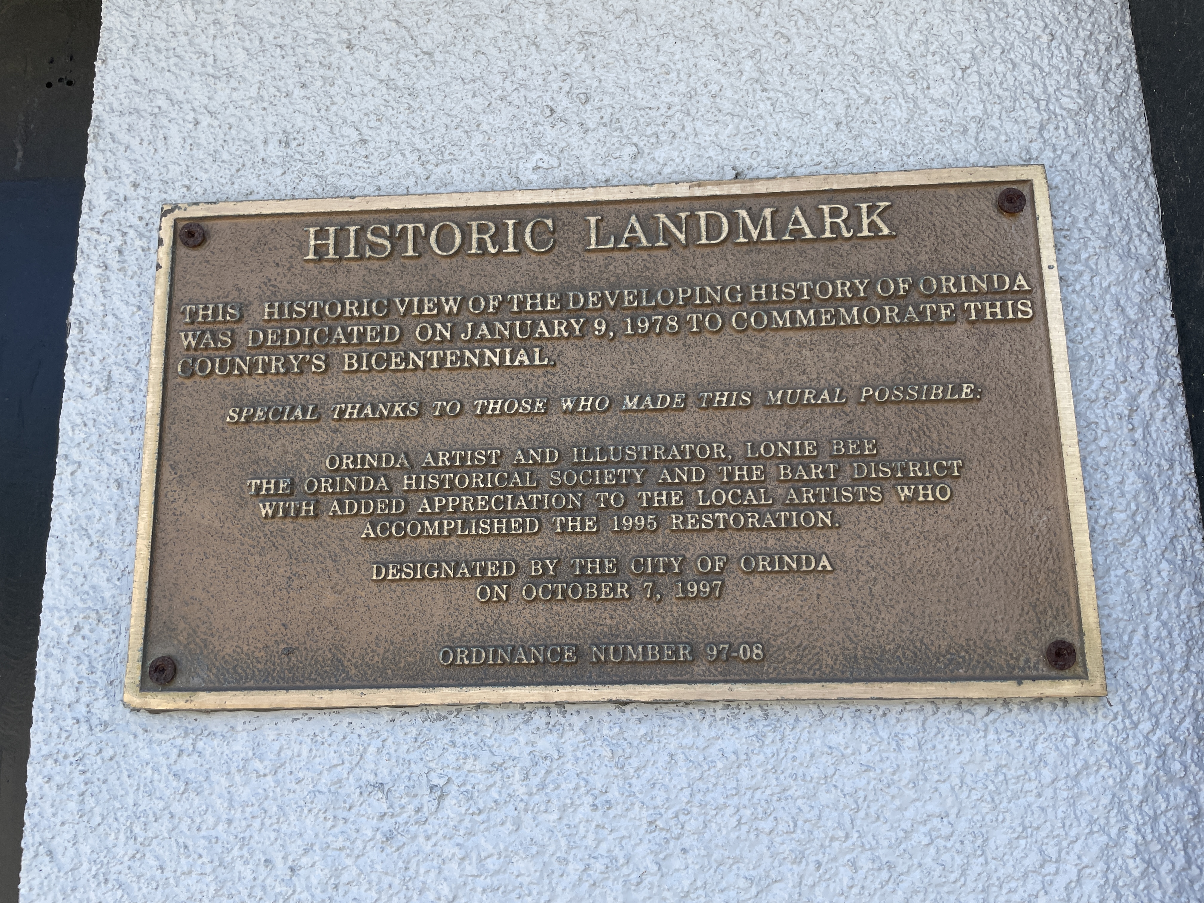 Historica View of the Developing History of Orinda