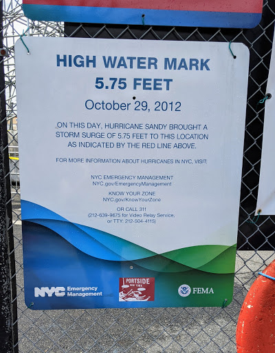 Hurricane Sandy High Water Mark, Red Hook