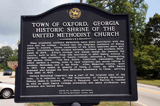 Town of Oxford, Georgia Historic Shrine of the United Methodist Church (side 2)
