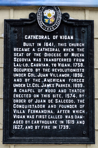 Cathedral of Vigan historical marker