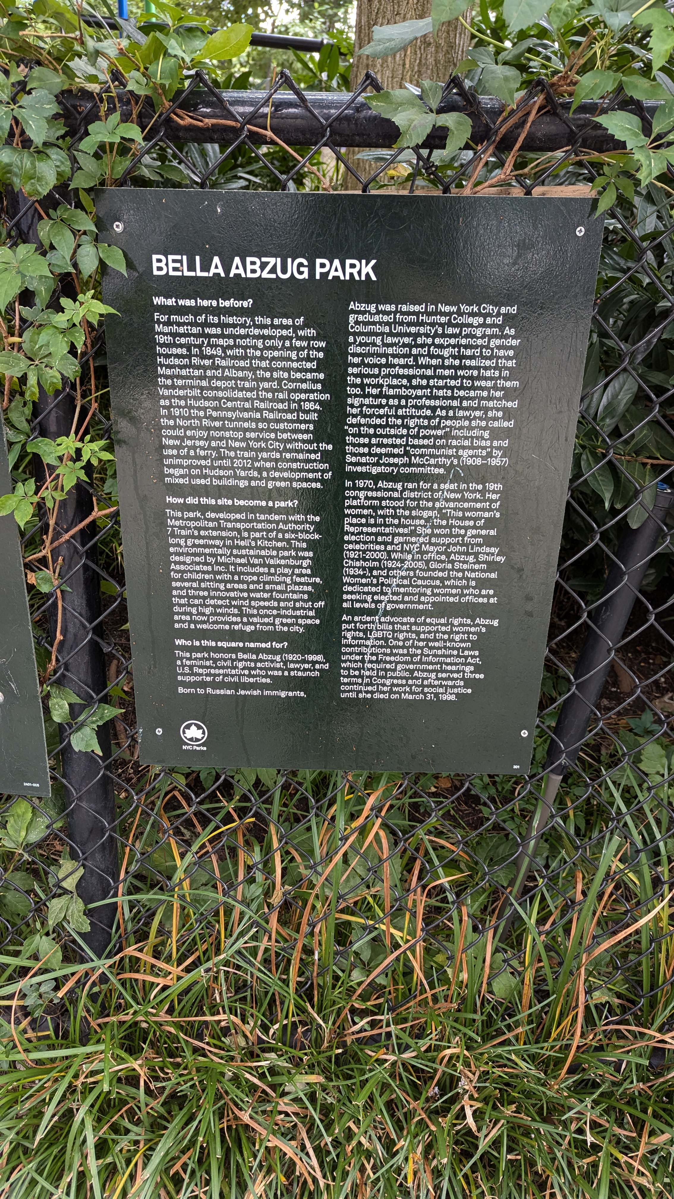 Bella Abzug Park