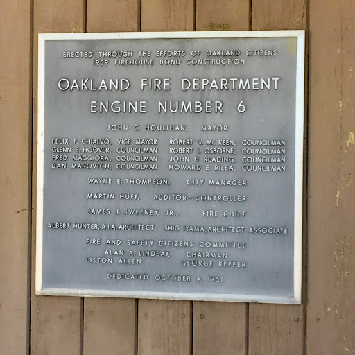 OAKLAND FIRE DEPARTMENT ENGINE NUMBER 6