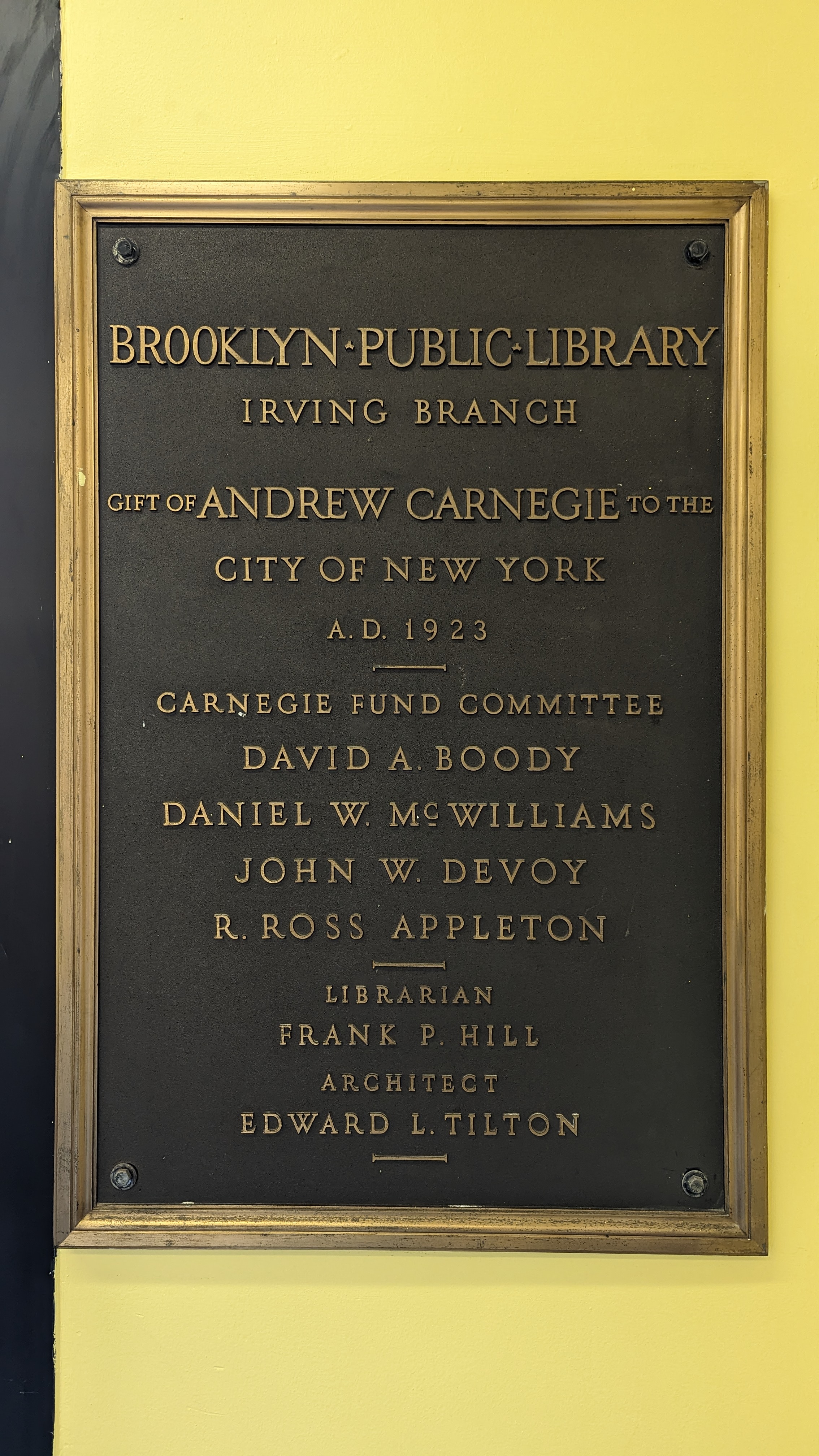 Brooklyn Public Library Irving Branch