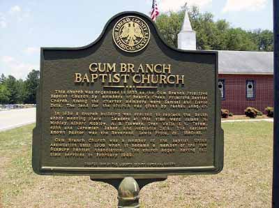 Gum Branch Baptist Church