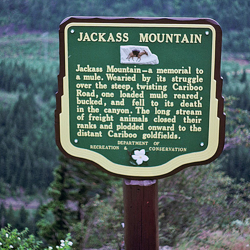 Jackass Mountain (Sign missing)
