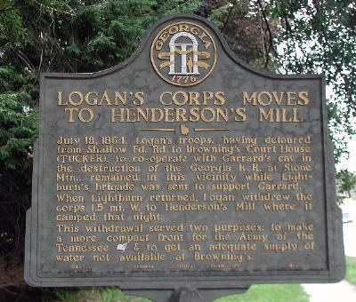 Logan's Corps Moves To Henderson's Mill