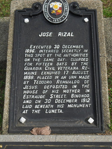 Jose Rizal historical marker