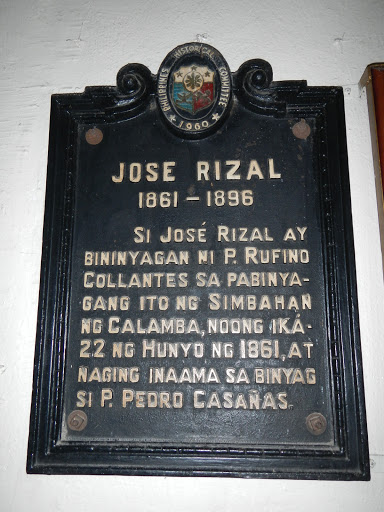 José Rizal 1861–1896 historical marker