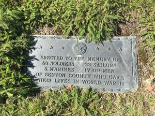 Marys Peak War Memorial Plaque