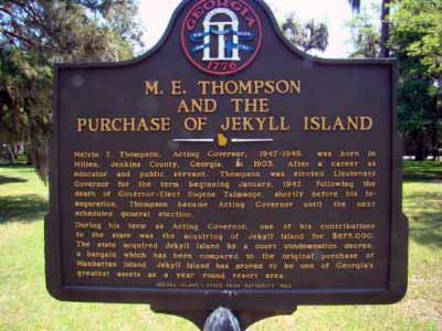 M.E. Thompson and the Purchase of Jekyll Island