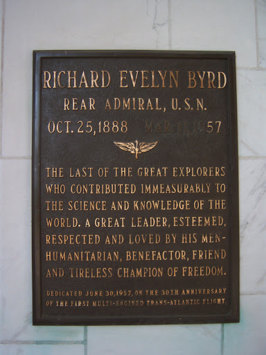 Richard Evelyn Byrd Memeorial Plaque  - Portal of the Folded Wing