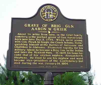 Grave of Brig. Gen. Aaron W. Grier
