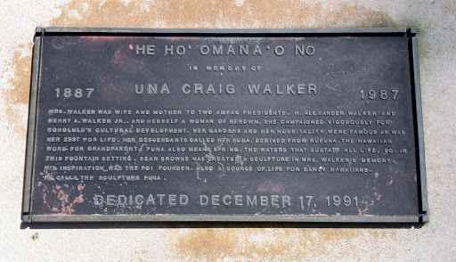 He Hoomanao No plaque in Walker Park
