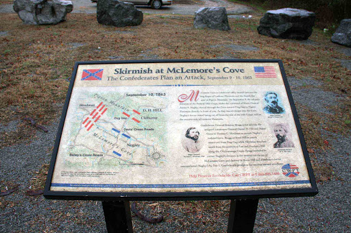 Skirmish at McLemore's Cove - Confederate Plan of Attack, September 9 - 10, 1863