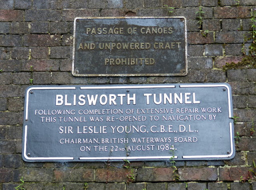 Plaques on the northern portal of the Blisworth Tunnel