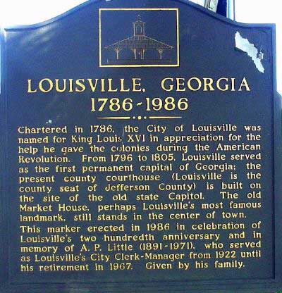 Louisville, Georgia 1786-1986