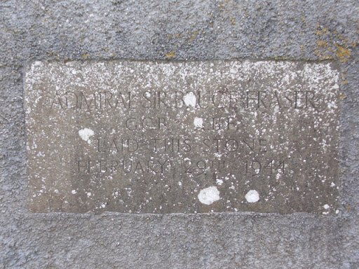 Flotta: date stone on the old cinema