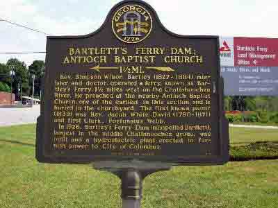 Bartlett's Ferry Dam: Antioch Baptist Church