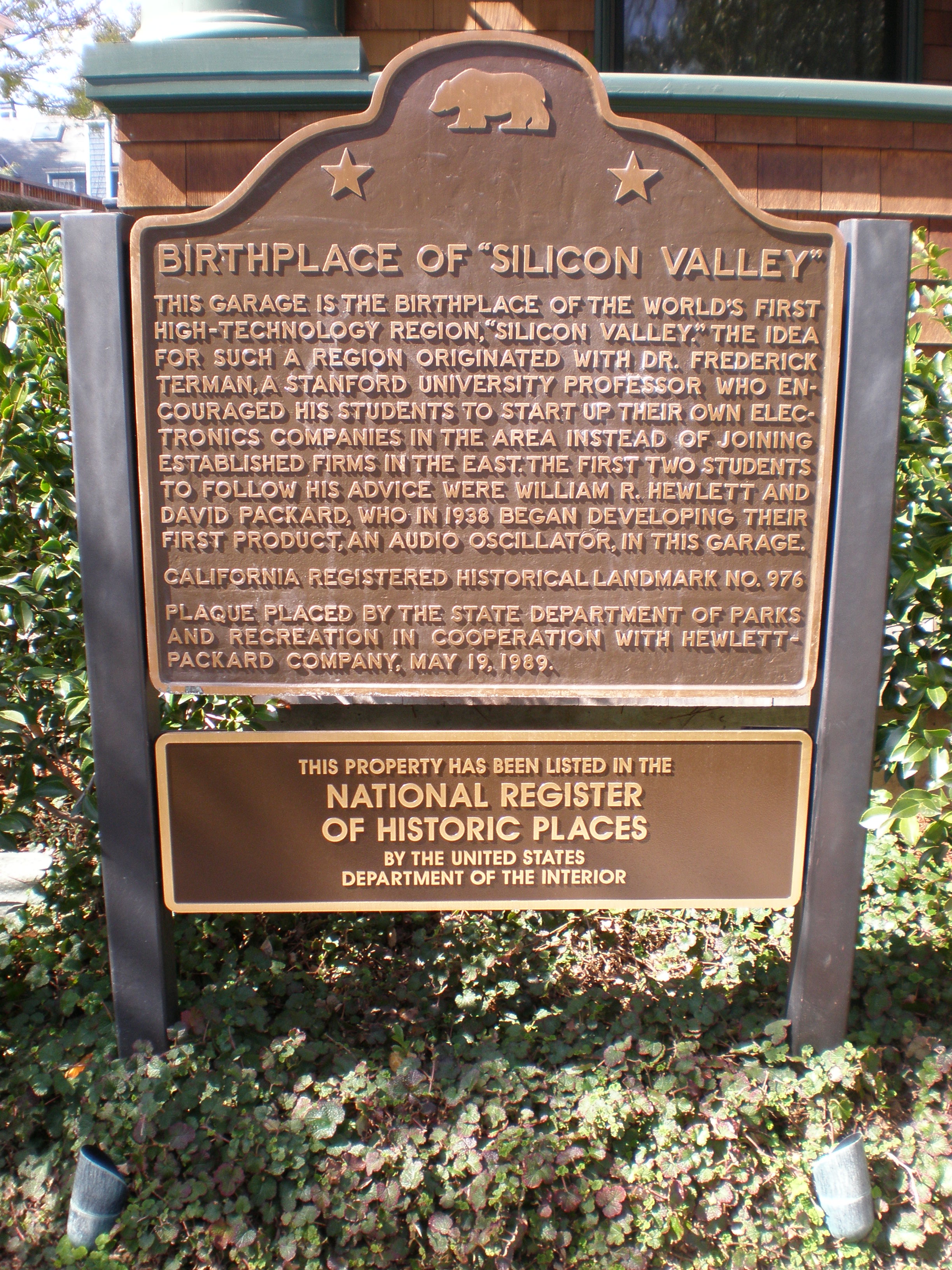Birthplace of Silicon Valley (HP Garage)