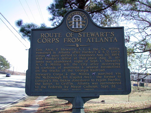 Route of Stewart's Corps from Atlanta