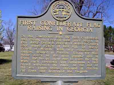 First Confederate Flag Raising in Georgia