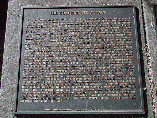 The Battle of Peachtree Creek Plaque 5 - The Confederate Attack