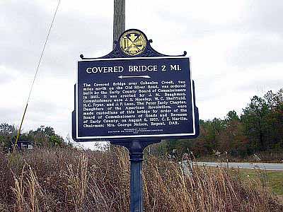 Coheelee Creek Covered Bridge 2 mi.