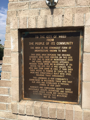 To The City of Weed From The People of Its Community
