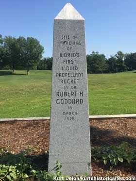Site of Launching of World's First Liquid Propellant Rocket By Dr Robert H. Goddard 16 March 1926