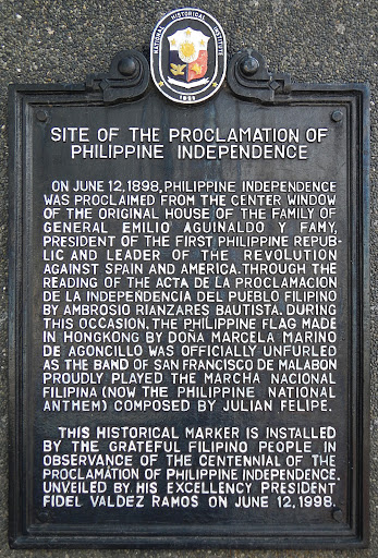 Site of the Proclamation of Philippine Independence historical marker
