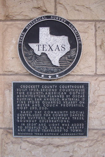 Crockett County Courthouse Historical Marker
