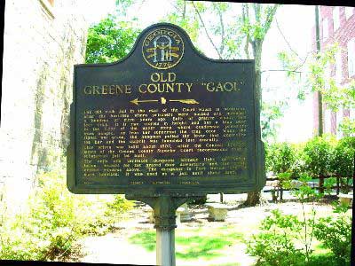 Old Greene County "Gaol"