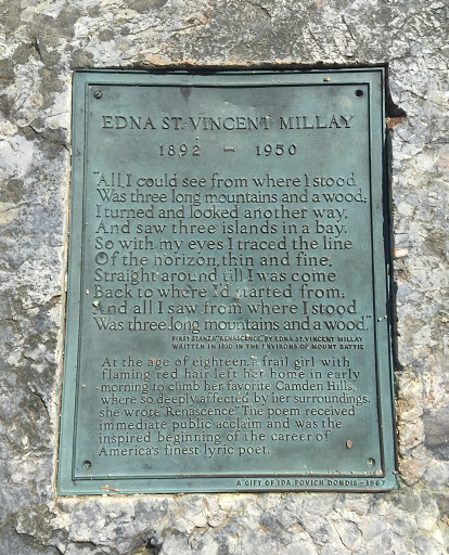 Edna St. Vincent Millay Plaque