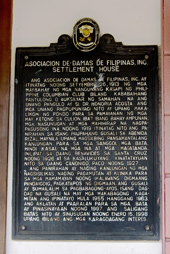 Asociacion de Damas de Filipinas, Inc. historical marker