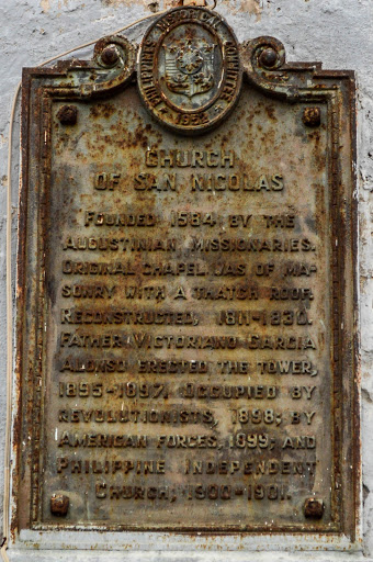Church of San Nicolas historical marker