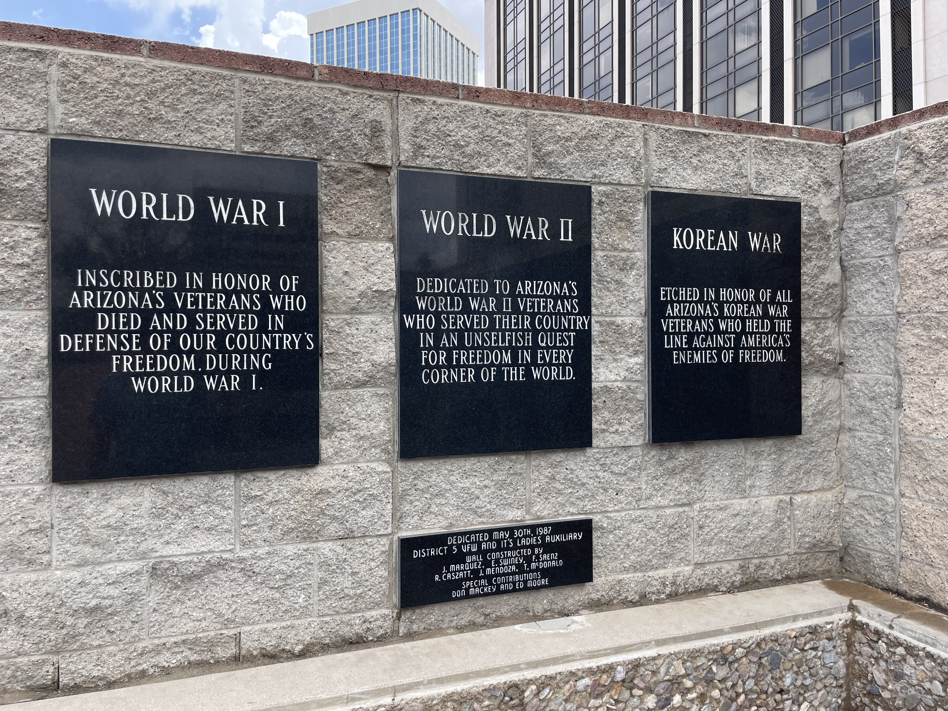 Tucson WWI WWII Korean War Memorial