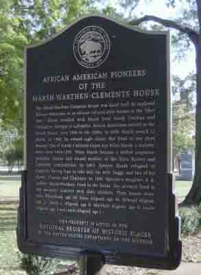 African American Pioneers of the Marsh-Warthen-Clements House