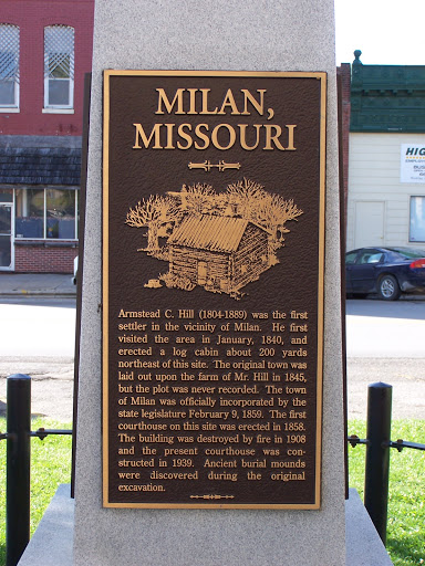 Milan Missouri Historical Marker