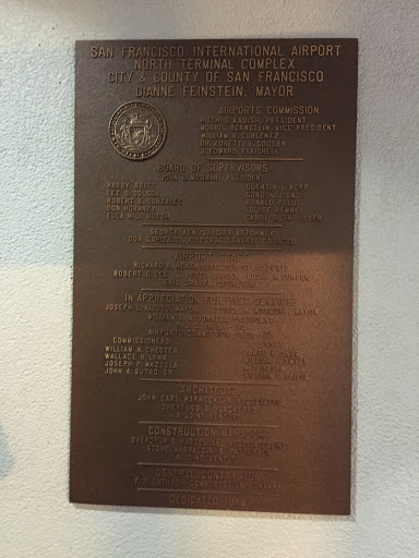 San Francisco Airport Plaque