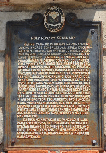 Holy Rosary Seminary historical marker