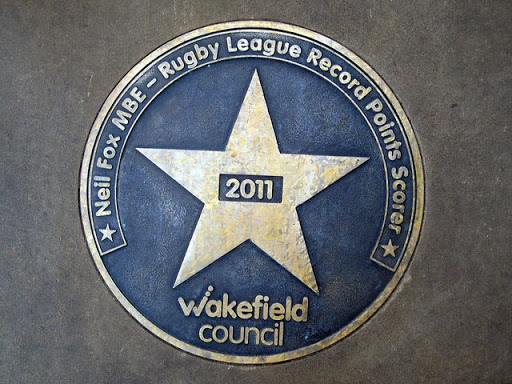 Wakefield  Stars:- Neil Fox MBE, Rugby league player coach