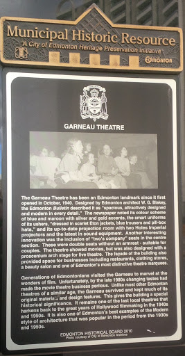 Garneau Theatre: Edmonton Municipal Heritage Resource