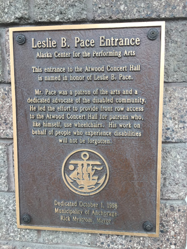 Leslie B. Pace Entrance