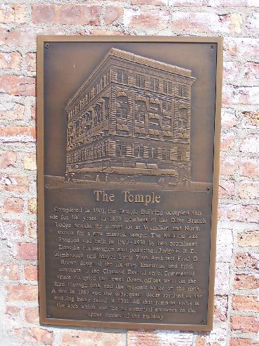 Temple Plaza Plaque
