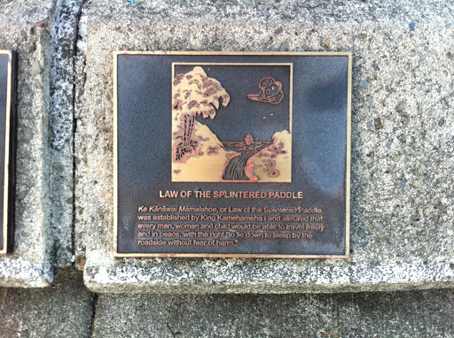 Law of the splintered paddle plaque