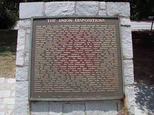 The Battle of Ezra Church - Plaque 3 - The Union Dispositions