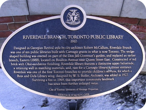 Riverdale Branch, Toronto Public Library 1910