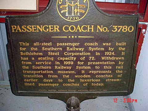 Passenger Coach No. 3780